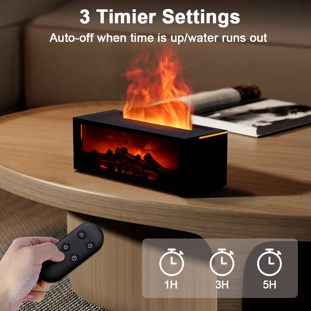 Air Humidifier Essential Oils Humidifiers Home Aroma Humidifier Flame Automatic Fragrance Diffuser with LED Light Remote Control