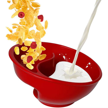 Spiral cereal bowl – keeps cereal crisp, never soggy!