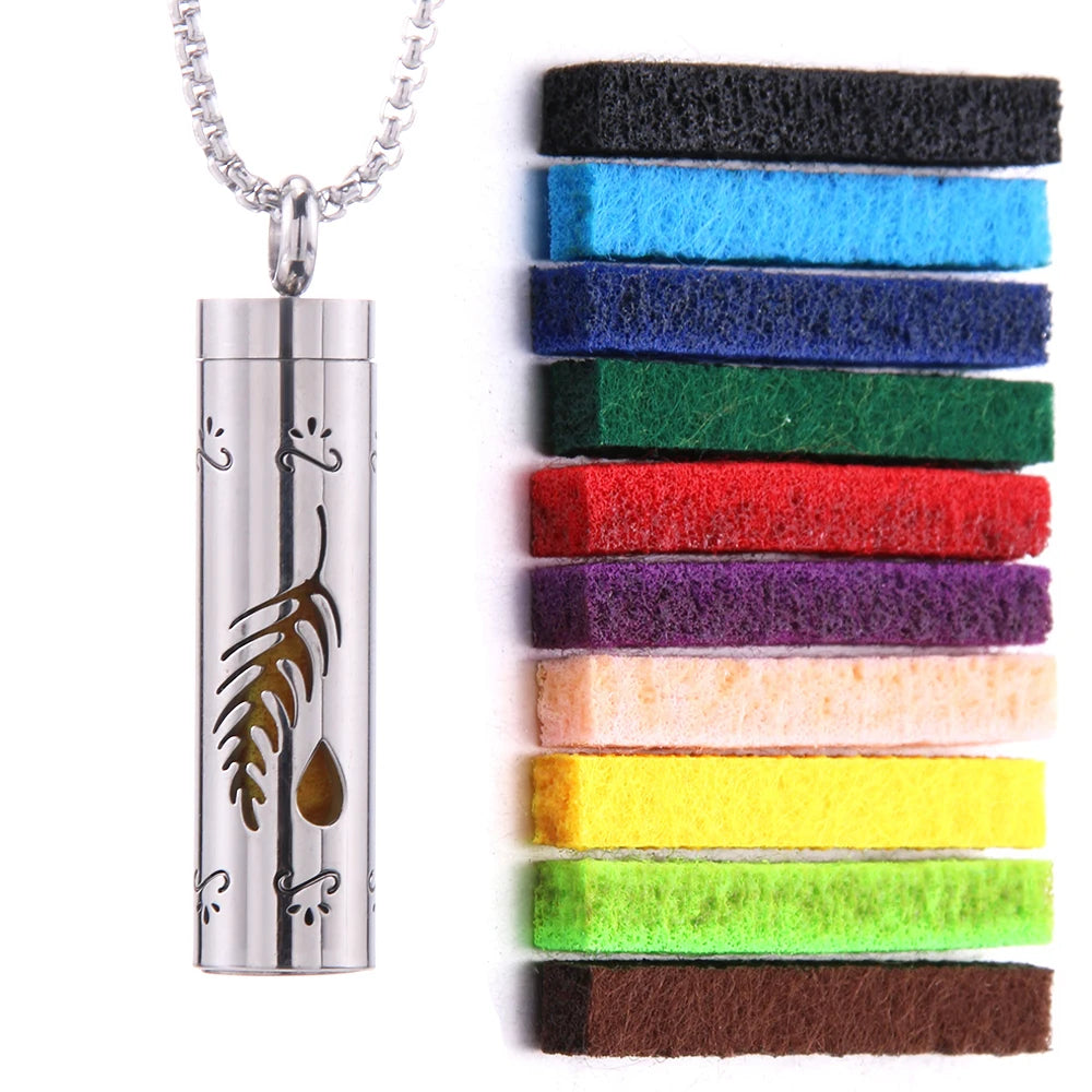 Aromatherapy Diffuser Necklace – Stainless Steel Essential Oil Locket