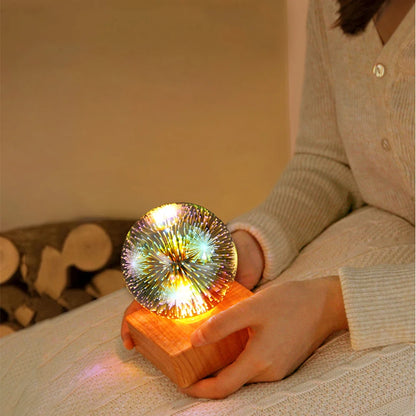 Crystal Ball Lamp 3D – Galaxy & Planet Night Light