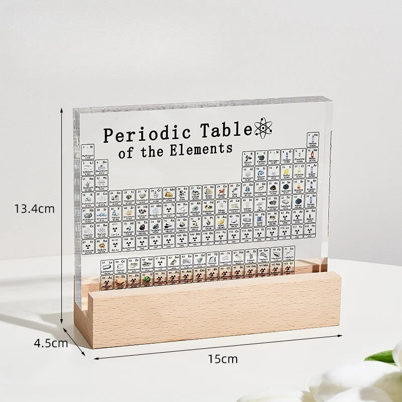 Exquisite Acrylic Periodic Table Figurine – Chemistry Chart Display & Creative Desk Decor