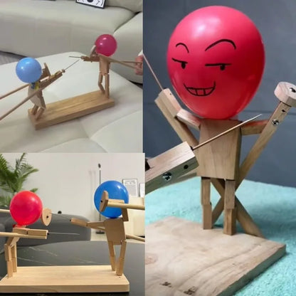 Balloon Bamboo Man Battle – Thickened Fencing Puppets Game for 2 Players