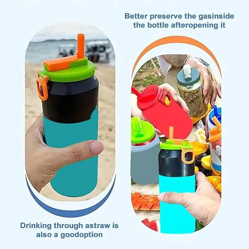 Silicone Can Lids & Straws – BPA-Free, Reusable Covers for Soda, Beer & Juice