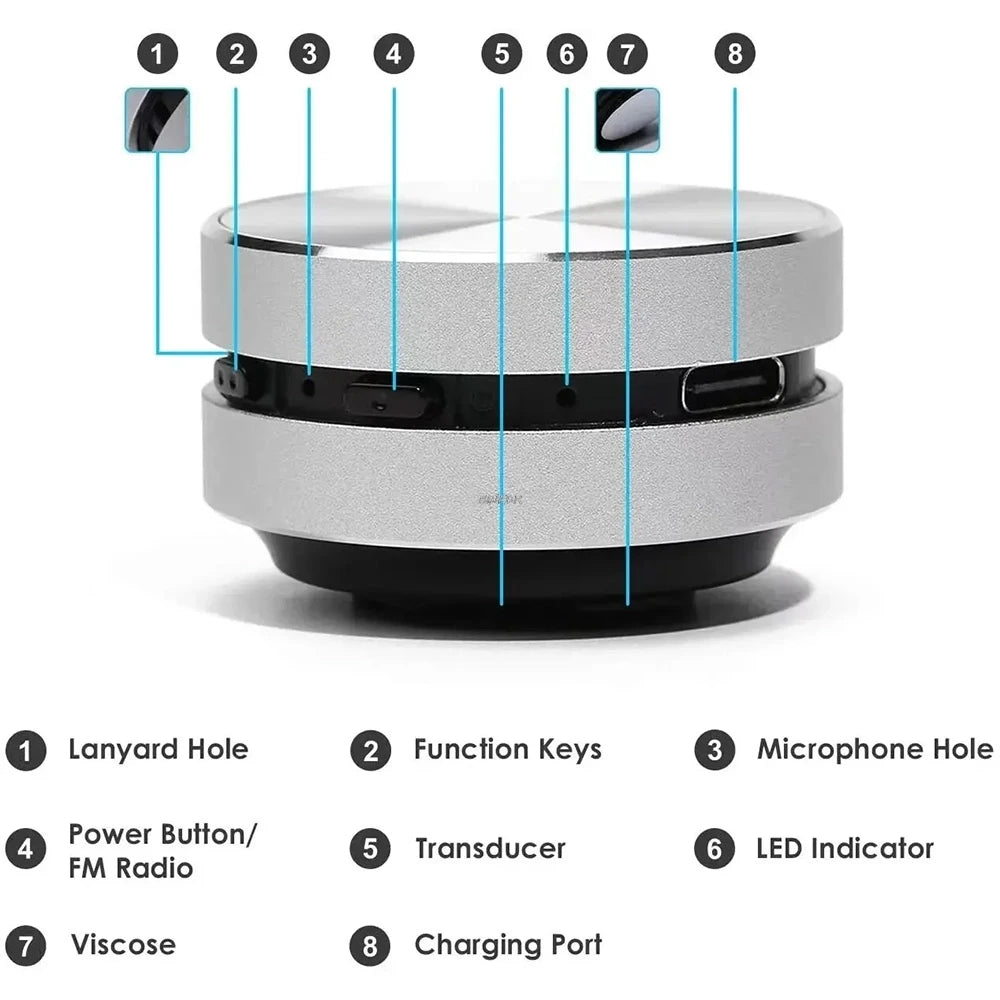 2025 Bone Conduction Bluetooth Speaker – TWS Wireless Stereo with FM Radio