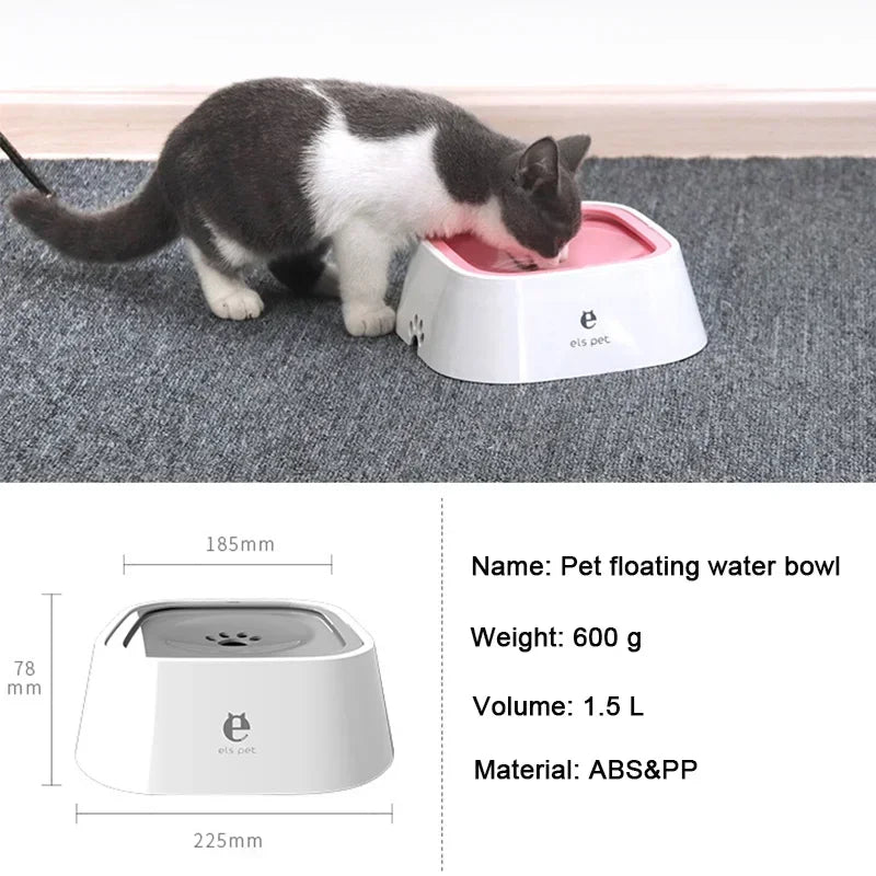 Floating Non-Wetting Cat Bowl – No-Spill Water Dispenser for Pets