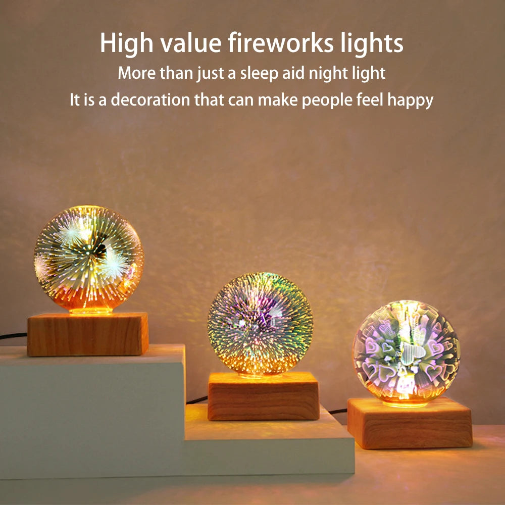 Crystal Ball Lamp 3D – Galaxy & Planet Night Light