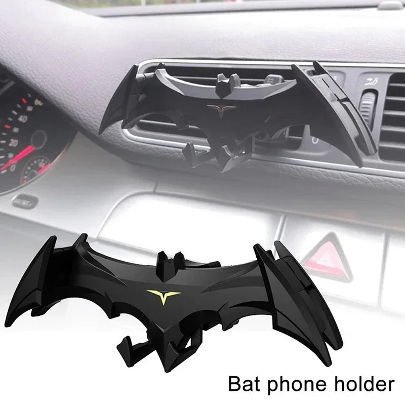 Bat-Shaped Car Phone Holder – Gravity Buckle, Air Vent Mount for 4-6.5 Inch Devices