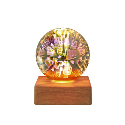 Crystal Ball Lamp 3D – Galaxy & Planet Night Light