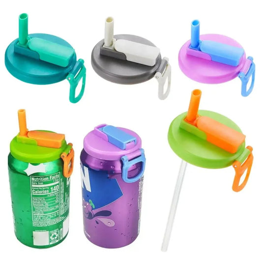 Silicone Can Lids & Straws – BPA-Free, Reusable Covers for Soda, Beer & Juice