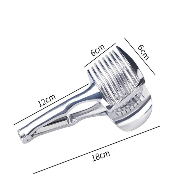 Stainless Steel Handheld Slicer – Easy Cutter for Orange, Lemon, Tomato & Onion