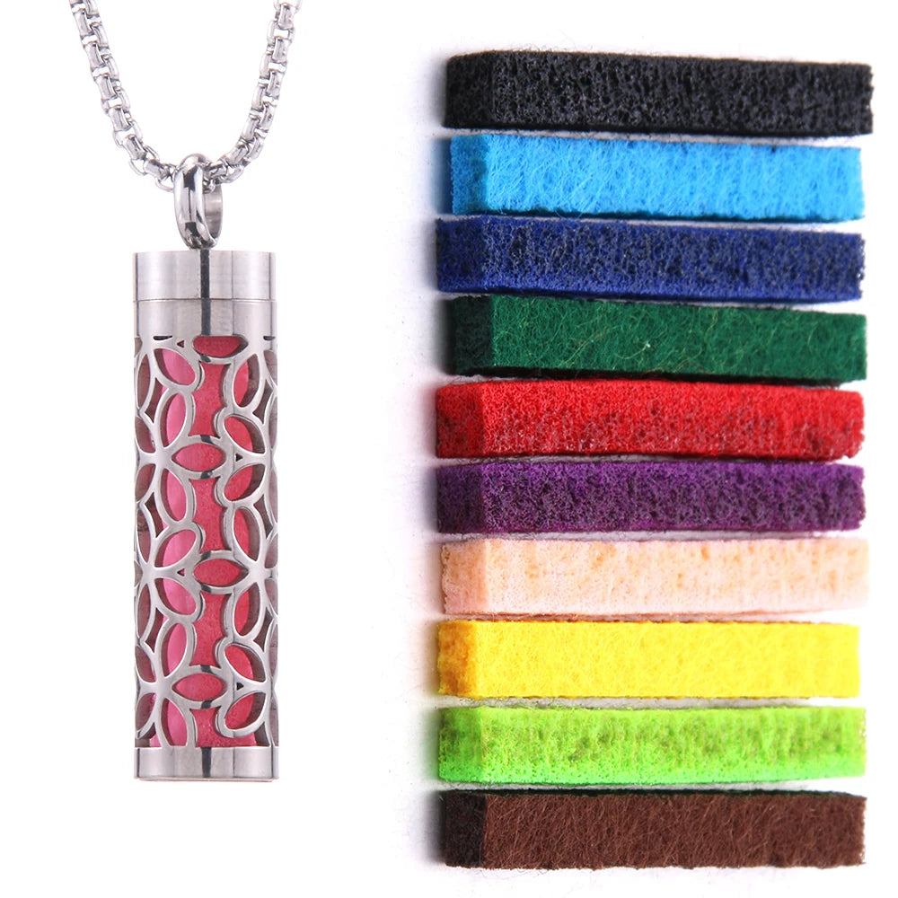 Aromatherapy Diffuser Necklace – Stainless Steel Essential Oil Locket