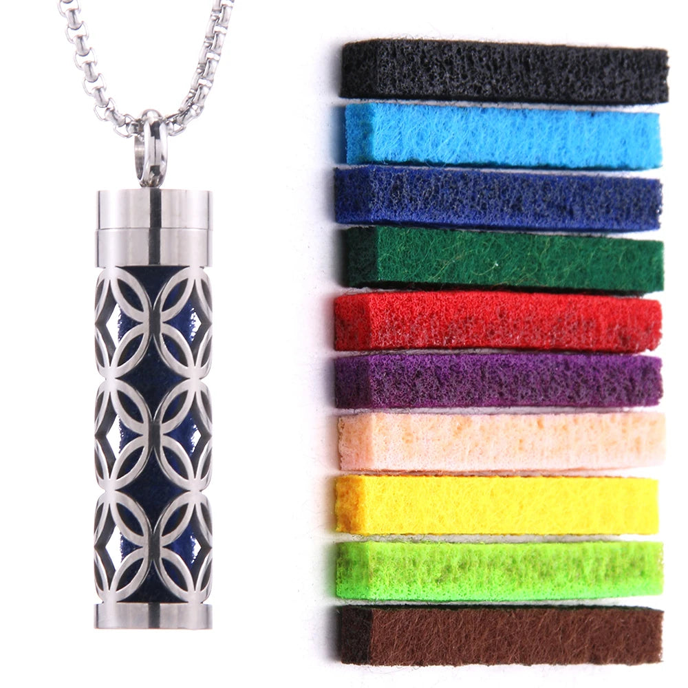 Aromatherapy Diffuser Necklace – Stainless Steel Essential Oil Locket