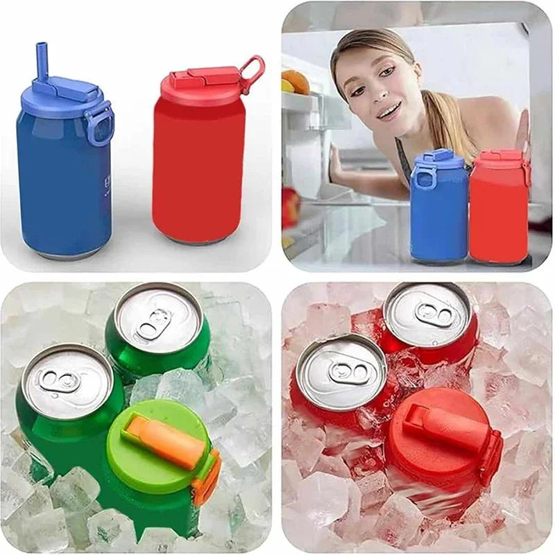 Silicone Can Lids & Straws – BPA-Free, Reusable Covers for Soda, Beer & Juice