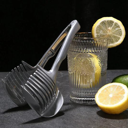 Stainless Steel Handheld Slicer – Easy Cutter for Orange, Lemon, Tomato & Onion