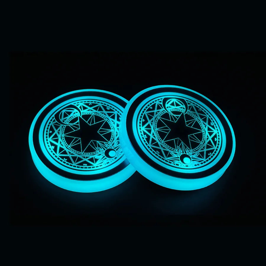 Car Cup Pad & Holder 7 Color LED 