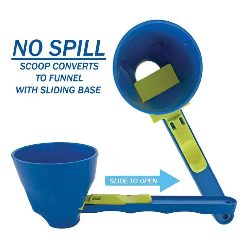 No-Spill Measuring Spoon Funnel – Easy Refill for Protein Powder, Sports Drinks & Baby Formula