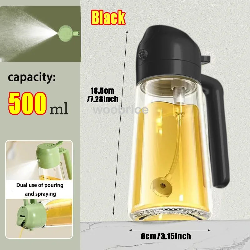 Glass Oil Sprayer – Kitchen Dispenser for Cooking, BBQ & Baking