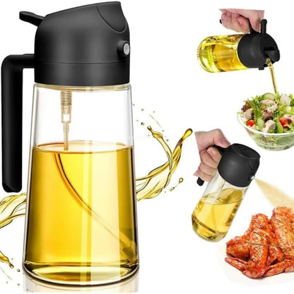 Glass Oil Sprayer – Kitchen Dispenser for Cooking, BBQ & Baking