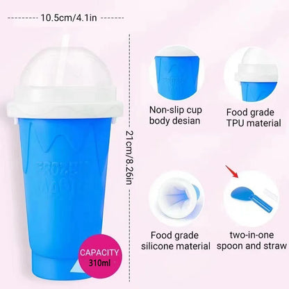 DIY Slushie Cup – Quick Freezing, Squeezable Ice Cream & Smoothie Maker