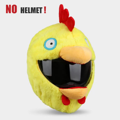 Helmet Protection Headgear Cover Cartoon Fluffy Plush Set for Motorcycle Full-Face Protective Case Motorbike Safety Trendy