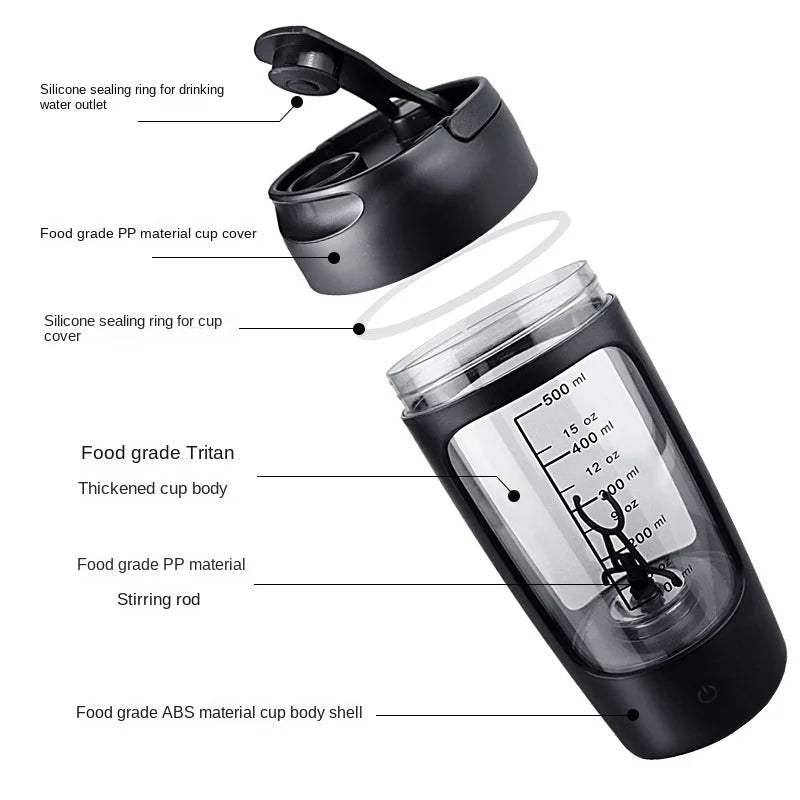 Electric Protein Shaker Bottle