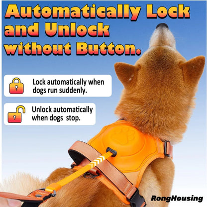 Dog Harness & Retractable Leash All-in-One  – Anti-Burst, Anti-Twist, Adjustable & Breathable