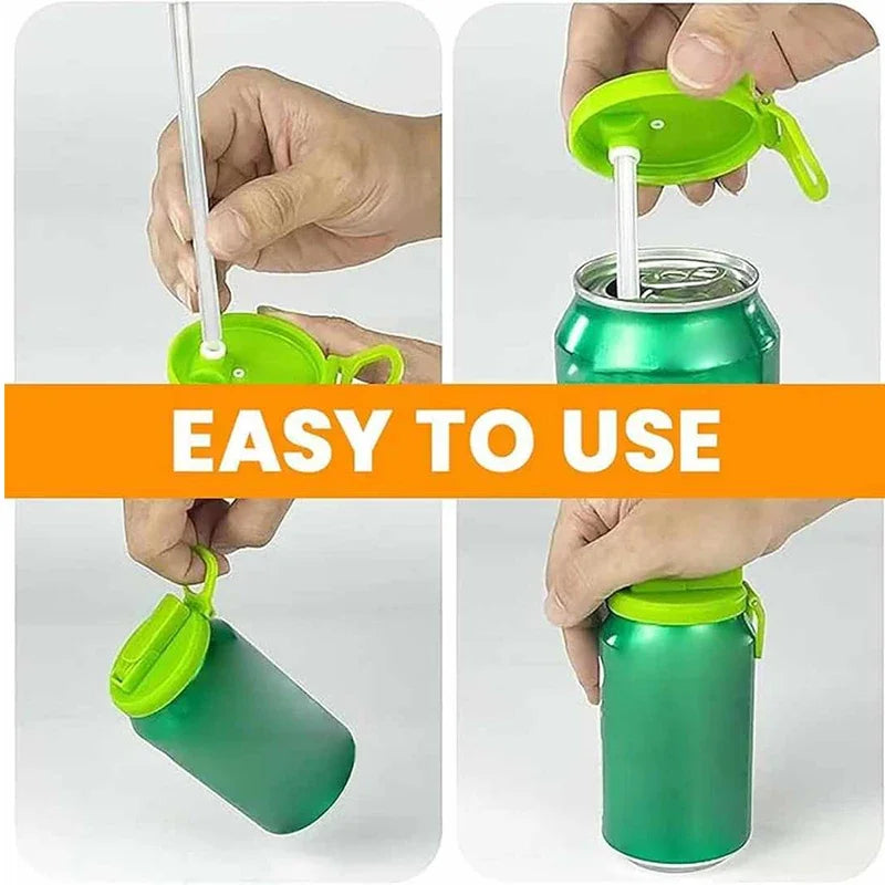 Silicone Can Lids & Straws – BPA-Free, Reusable Covers for Soda, Beer & Juice