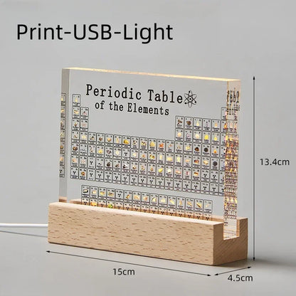 Exquisite Acrylic Periodic Table Figurine – Chemistry Chart Display & Creative Desk Decor