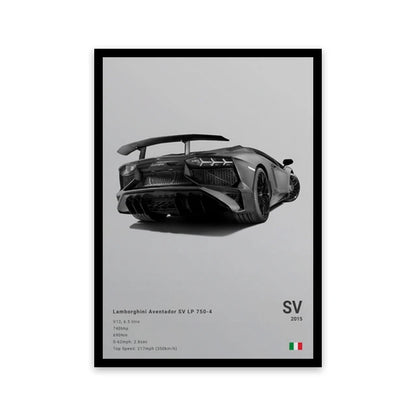 Famous Cars Canvas Art – R8, RS3, M3, M5, G63, F40, STO Posters for Home Decor (Unframed)