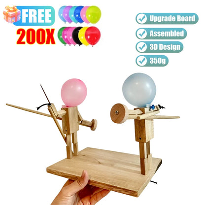 Balloon Bamboo Man Battle – Thickened Fencing Puppets Game for 2 Players