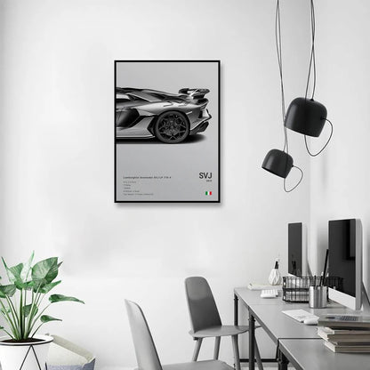 Famous Cars Canvas Art – R8, RS3, M3, M5, G63, F40, STO Posters for Home Decor (Unframed)