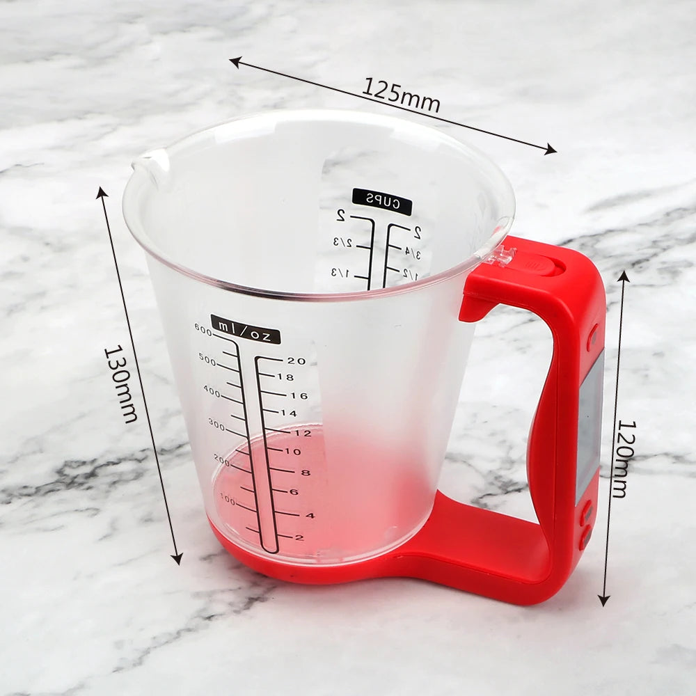 Digital Measuring Cup Scale – LCD Display, Temperature Sensor & Beaker Function