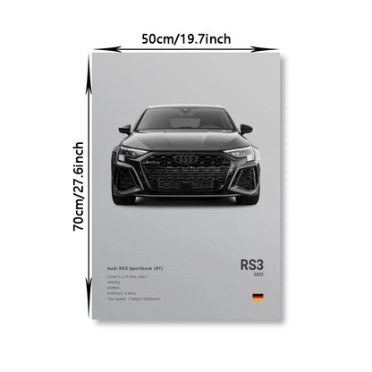 Famous Cars Canvas Art – R8, RS3, M3, M5, G63, F40, STO Posters for Home Decor (Unframed)