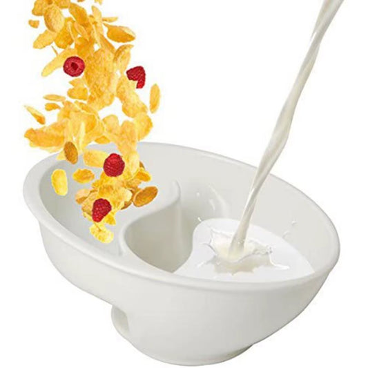 Spiral cereal bowl – keeps cereal crisp, never soggy!